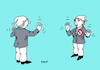 Cartoon: Mauer in den Köpfen (small) by Erl tagged politik,deutschland,deutsche,teilung,brd,ddr,1961,mauerbau,mauer,berlin,mauerfall,fortbestand,köpfe,impfen,impfung,impfbefürworter,impfgegner,corona,virus,pandemie,covid19,unsichtbar,pantomime,pantomimin,karikatur,erl