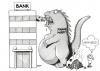 Cartoon: Monster (small) by Erl tagged bank,geld,money