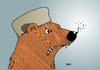 Cartoon: Russland (small) by Erl tagged russland,terror,bombe,zündschnur,lunte,bär