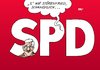 Cartoon: SPD Sarrazin (small) by Erl tagged spd,sarrazin,buch,rechts,populismus,thesen,islamfeindlichkeit,rechtspopulismus,partei,auschluss,verfahren,einstellung,störenfried,schandfleck,protest,austritt,parteiaustritte