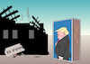 Cartoon: Trump gedenkt (small) by Erl tagged illustration,politik,usa,präsident,donald,trump,rechtspopulismus,nationalismus,rassismus,ausgrenzung,minderheiten,beschimpfung,worte,bahnen,taten,terror,angriff,el,paso,geistiger,brandstifter,feuer,zündholz,streichholz,zündholzschachtel,streichholzschachtel,karikatur,erl