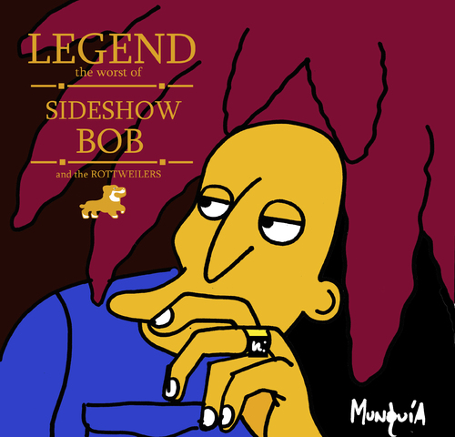 Cartoon: BOB (medium) by Munguia tagged bob,marley,legend,cover,album,parody,simpson,sideshow,wailers,rotweillers,calcamunguias