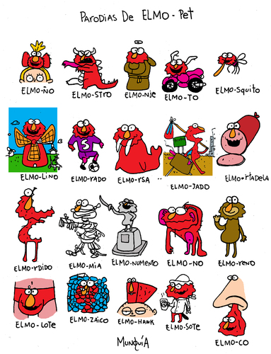 Cartoon: Elmo nton de palabras con Elmo (medium) by Munguia tagged elmo,munguia,moppet