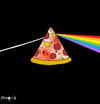 Cartoon: Dark side of the pizza (small) by Munguia tagged pizzapitch,moon,pink,floyd,colours,dark,side,munguia,cover,album,disc,music,rock,progresive