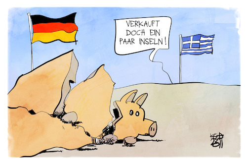 Cartoon: Haushaltssperre (medium) by Kostas Koufogiorgos tagged karikatur,koufogiorgos,haushaltssperre,pleite,griechenland,deutschland,insel,karikatur,koufogiorgos,haushaltssperre,pleite,griechenland,deutschland,insel