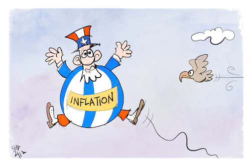 Cartoon: Inflation USA (medium) by Kostas Koufogiorgos tagged karikatur,koufogiorgos,illustration,cartoon,inflation,wirtschaft,usa,eu,karikatur,koufogiorgos,illustration,cartoon,inflation,wirtschaft,usa,eu