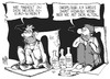 Cartoon: Bierpreis (small) by Kostas Koufogiorgos tagged bundeskartellamt,bier,euro,banknote,brauerei,armut,geld,karikatur,illustration,cartoon,koufogiorgos
