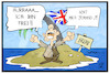 Cartoon: Brexit (small) by Kostas Koufogiorgos tagged karikatur,koufogiorgos,illustration,cartoon,uk,grossbritannien,insel,castaway,einsam,eu,europa,europäische,union,schiffbrüchig