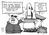 Cartoon: Briefbombe (small) by Kostas Koufogiorgos tagged bombe,briefbombe,gauck,bundespräsident,nordkorea,rakete,konflikt,karikatur,kostas,koufogiorgos