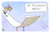 Cartoon: Corona-Fallzahlen (small) by Kostas Koufogiorgos tagged karikatur,koufogiorgos,illustration,cartoon,corona,pandemie,fallzahlen,inzidenz,schanze,sprung,omikron