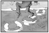 Cartoon: Corona-Hilfen (small) by Kostas Koufogiorgos tagged karikatur,koufogiorgos,illustration,cartoon,corona,hilfen,rettungsring,wasser,see,geld,pandemie