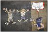 Cartoon: Demokratie und Rechtsstaat (small) by Kostas Koufogiorgos tagged karikatur,koufogiorgos,illustration,cartoon,demokratie,rechtsstaat,polizei,folter,misshandlung,video,mitschnitt,flüchtling,asyl,menschlichkeit,gewalt