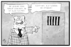 Cartoon: Deutsche Gefangene in der Türkei (small) by Kostas Koufogiorgos tagged karikatur,koufogiorgos,illustration,cartoon,tuerkei,erdogan,gefaengnis,rassismus,demokratie