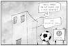 Cartoon: DFB ohne Keller (small) by Kostas Koufogiorgos tagged karikatur,koufogiorgos,illustration,cartoon,dfb,fussball,sport,bund,keller,haus,rücktritt