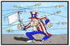 Cartoon: Die USA unter Beschuss (small) by Kostas Koufogiorgos tagged karikatur,koufogiorgos,illustration,cartoon,usa,uncle,sam,kreuzfeuer,beschuss,dallas,gewalt,amerika,schießen,waffen