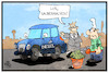 Cartoon: Diesel-Nachrüstung (small) by Kostas Koufogiorgos tagged karikatur,koufogiorgos,illustration,cartoon,diesel,autobauer,industrie,wirtschaft,steuern,steuerzahler,steuergeld,michel,reinigung,dieselgate,waschen,betrug