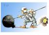 Cartoon: Drahtseilakt (small) by Kostas Koufogiorgos tagged afghanistan,bundeswehr,nahost,isaf