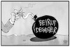 Cartoon: Failed State Libanon (small) by Kostas Koufogiorgos tagged karikatur,koufogiorgos,illustration,cartoon,failed,state,beirut,libanon,explosion,explosiv,bombe