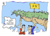 Cartoon: FDP und Linke (small) by Kostas Koufogiorgos tagged fdp,linke,hürde,umfrage,rösler,wahl,politik,karikatur,abgrund,kostas,koufogiorgos