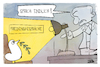 Cartoon: Friedensgespräche (small) by Kostas Koufogiorgos tagged koufogiorgos,karikatur,putin,friedenstaube,russland,friedensgespräche,verhandlungen,verhör,agent