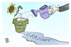 Cartoon: Graichen (small) by Kostas Koufogiorgos tagged karikatur,koufogiorgos,graichen,grüne,gießkanne,kritik,sonnenblume,partei