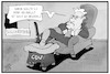 Cartoon: Grün-Schwarz (small) by Kostas Koufogiorgos tagged karikatur,koufogiorgos,illustration,cartoon,gruene,kretschmann,cdu,baden,wuerttemberg,schwarz,gruen,bequemlichkeit,politik,koalition,regierung
