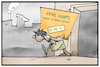 Cartoon: Grüner Knopf (small) by Kostas Koufogiorgos tagged karikatur,koufogiorgos,illustration,cartoon,grün,knopf,textil,industrie,greenwashing,kinderarbeit,europa,konsum,billig,arbeit,soziales,asien,bangladesh,siegel,qualität
