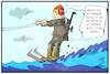 Cartoon: Hochwasser-Biathlon (small) by Kostas Koufogiorgos tagged karikatur,koufogiorgos,illustration,cartoon,biathlon,winter,ski,wintersport,wasserski,hochwasser,wetter,ueberflutung,sportler,wettbewerb