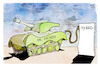 Cartoon: Hybride Grüne (small) by Kostas Koufogiorgos tagged karikatur,koufogiorgos,panzer,waffen,die,gruenen,hybrid