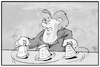 Cartoon: Merkels Personalpolitik (small) by Kostas Koufogiorgos tagged karikatur,koufogiorgos,illustration,cartoon,merkel,hütchenspiel,personal,besetzung,akk,von,der,leyen,politik,spiel