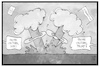 Cartoon: Ostermarsch 2017 (small) by Kostas Koufogiorgos tagged karikatur,koufogiorgos,illustration,cartoon,trump,bombe,bombardierung,moab,ostern,noedkorea,atombombe,kim,frieden,ostermarsch,krieg,konflikt,usa,gewalt