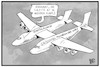 Cartoon: Roc Stratolaunch (small) by Kostas Koufogiorgos tagged karikatur,koufogiorgos,illustration,cartoon,stratolaunch,flugzeug,verkehrsmittel,cargo,roc,fliegen,luftfahrt