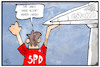 Cartoon: Sie SPD stützt die Groko (small) by Kostas Koufogiorgos tagged karikatur,koufogiorgos,illustration,cartoon,spd,sozialdemokraten,groko,stütze,links,partei,regierung,koalition