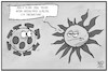 Cartoon: Sonne und Corona (small) by Kostas Koufogiorgos tagged karikatur,koufogiorgos,illustration,cartoon,menschen,quälen,corona,hitzewelle,virus,pandemie