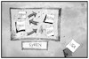 Cartoon: Syrien-Strategie (small) by Kostas Koufogiorgos tagged karikatur,koufogiorgos,illustration,cartoon,syrien,abzug,truppen,armee,militär,erdogan,putin,usa,krieg,konflikt,strategie