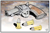 Cartoon: Waffengewalt USA (small) by Kostas Koufogiorgos tagged karikatur,koufogiorgos,illustration,cartoon,usa,waffen,gewalt,schiesserei,fanatismus,populismus,hass,amok
