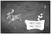 Cartoon: Weihnachten 2020 (small) by Kostas Koufogiorgos tagged karikatur,koufogiorgos,illustration,cartoon,weihnachten,abstand,weihnachtsmann,rudolph,rentier,schlitten,pandemie,maskenpflicht