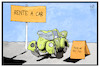 Cartoon: Winterkorns Rente (small) by Kostas Koufogiorgos tagged karikatur,koufogiorgos,illustration,cartoon,winterkorn,rente,betriebsrente,mieten,auto,wirtschaft,manager,geld