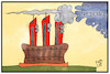 Cartoon: Zugausfälle (small) by Kostas Koufogiorgos tagged karikatur,koufogiorgos,illustration,cartoon,bahn,ausfall,stoerung,streckensperre,zug,unfall,wind,sturm,friederike