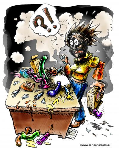 Cartoon: Exploding dildo (medium) by illustrator tagged dildo,explosion,black,face,smoke,suprise,burned,,dildo,sexspielzeug,penis,handwerk,künstlich,unfall,spielzeug,experiment,wissenschaft,basteln,heimwerker,explosion,explodieren,katastrophe,überraschung,frau,befriedigung,spielen,gefahr