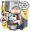Cartoon: Credit Crisis (small) by illustrator tagged credit,crisis,cartoon,bonus,manager,toilet,dump,flush,kredit,krediet,welleman,illustration