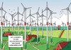Cartoon: Windenergie 2 (small) by JotKa tagged windenergie eeg windkraft strom stromleitungen stromtrassen windkraftanlagen deutschland nordsee norddeutschland natur umwelt wirtschaft kraftwerke urlaub urlaubsregion landschaft erneuerbare energien energiewende