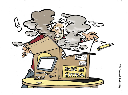 Cartoon: Made In China (medium) by Micha Strahl tagged micha,strahl,smog,made,in,china,peking,feinstaub,luftverschmutzung,micha,strahl,smog,made,in,china,peking,feinstaub,luftverschmutzung