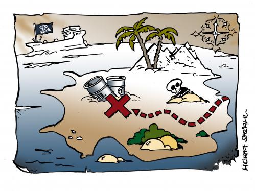 Cartoon: Piratenschatz (medium) by Micha Strahl tagged micha,strahl,piraten,piratenüberfälle,öltransporte,pirat,schatz,schatzinsel,piraten,seeräuber,insel,überfall,kriminalität,verbrechen,wirtschaft,handel,verkauf,öltransporte,transport,öl,ressourcen