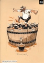 Cartoon: Bikaver wine (small) by Dluho tagged wine,harvest