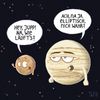 Cartoon: Schnack im Orbit (small) by Tobias Wieland tagged jupiter,mars,sonnensystem,ellipse,orbit,sonne,solar,sun,system,planet