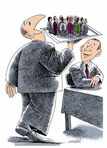 Cartoon: new staff (medium) by Medi Belortaja tagged bussiness,slighty,take,staff