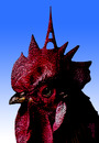 Cartoon: roosters eiffel (small) by Medi Belortaja tagged rooster,roosters,eiffel,paris,france