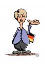 Cartoon: Angela Merkel sagt Hallo (small) by luftzone tagged merkel,angela,bundeskanzlerin,deuschlandfahne,fahne,deutschland