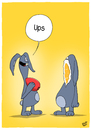 Cartoon: Ups (small) by luftzone tagged thomas,luft,cartoon,lustig,ostern,hase,bunny,ei,ausblasen,osterei